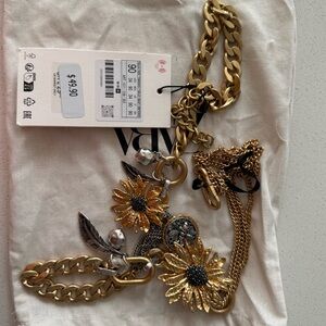 Zara charm metal belt